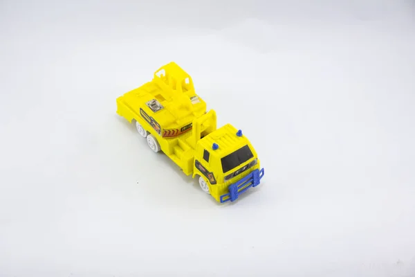 Yellow mini toy construction truck