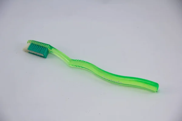 Close Escova Dentes Cor Verde — Fotografia de Stock