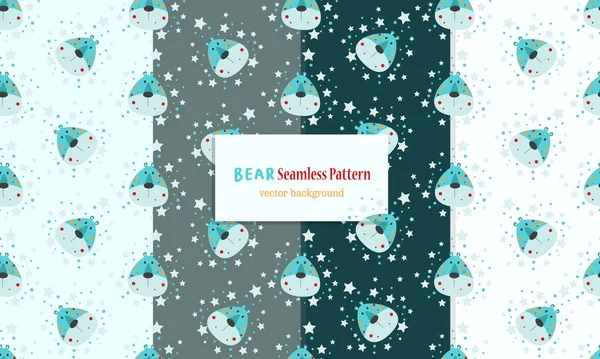 Animal seamless pattern with cute bear design
