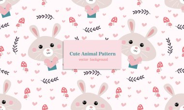 Tavşan hayvan yaşam alanı kusursuz şablon arka planı