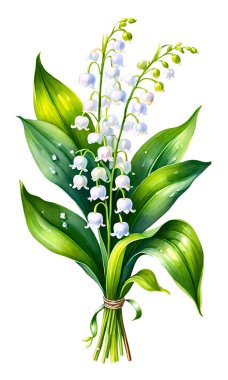 Vadi çiçeklerinin beyaz zambaklarının vektör çizimi