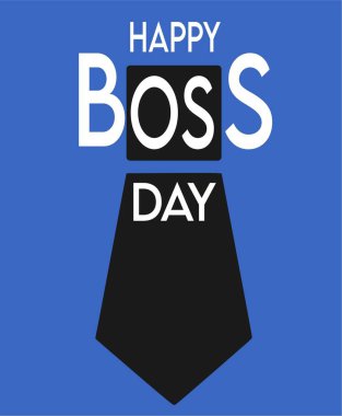 Happy Boss Day with blue background 