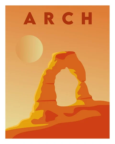 Arch National Park Beautiful View — 스톡 벡터
