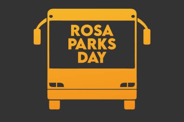 Rosa Park Günü siyah arkaplanlı