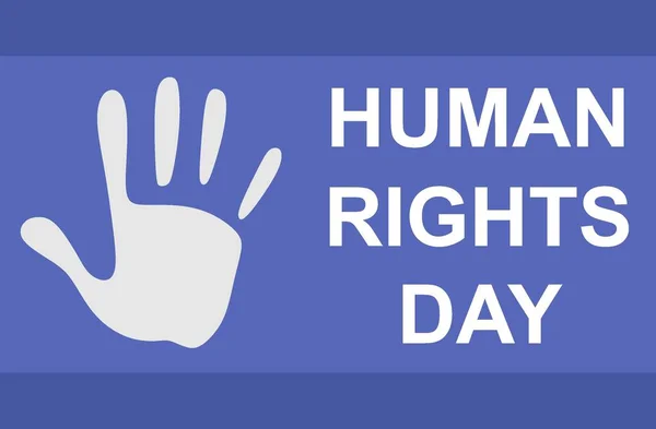 stock vector human rights day with blue background