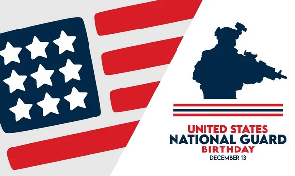 États Unis Garde Nationale Anniversaire — Image vectorielle