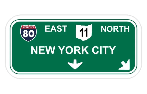 New York City East North — Stockvektor