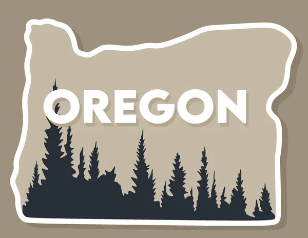 Oregon State Beautiful View — Stok Vektör