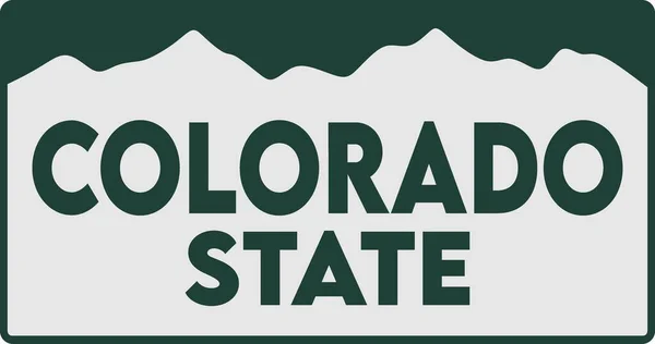 Colorado State Green Background — Stok Vektör