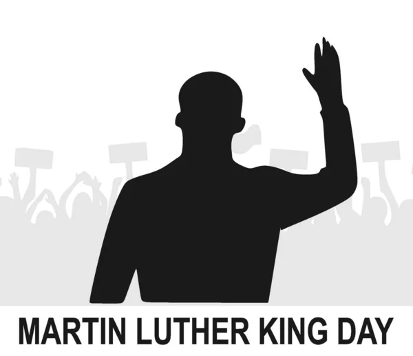 Martin Luther Rei Dia Com Fundo Branco — Vetor de Stock