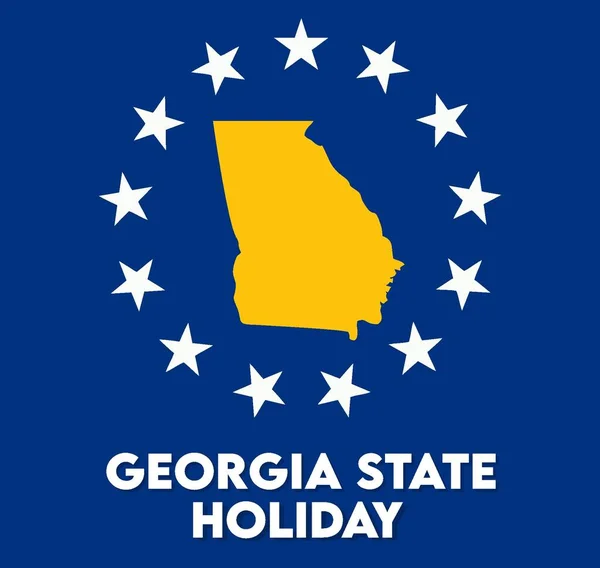 Georgia Státní Svátek Modrým Pozadím — Stockový vektor