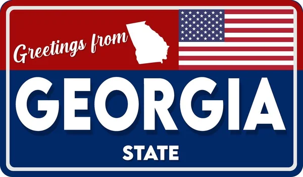 Georgia Státní Svátek Modrým Červeným Pozadím — Stockový vektor