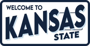 Beyaz arkaplanlı mutlu Kansas Günü