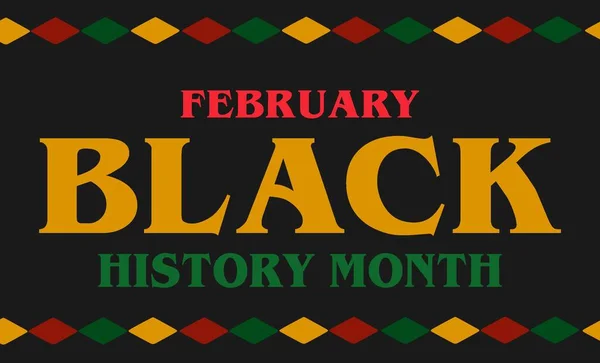 stock vector black history month with black background