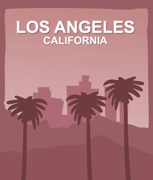 Los Angeles Прекрасным Видом — стоковый вектор