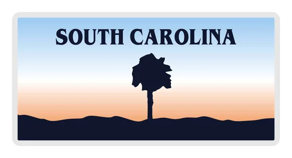 South Carolina Vereinigte Staaten Von Amerika — Stockvektor