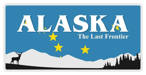Alaska Estado Último Frountier — Vector de stock