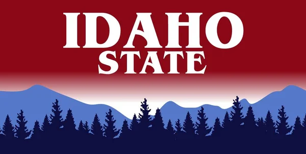 Idaho Eyaleti Amerika Birleşik Devletleri — Stok Vektör