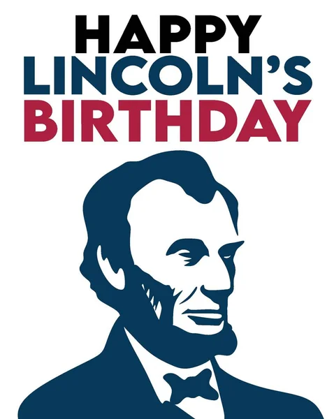 Feliz Aniversário Lincolns Com Fundo Branco — Vetor de Stock