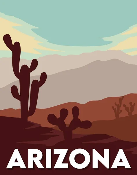 Arizona State Beautiful View — Vector de stock