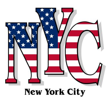 Beyaz arkaplanı olan New York şehri