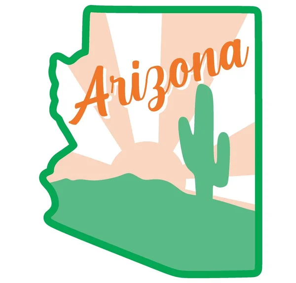 Arizona State United States America — Stock Vector