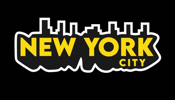 New York City Black Background — Stockový vektor