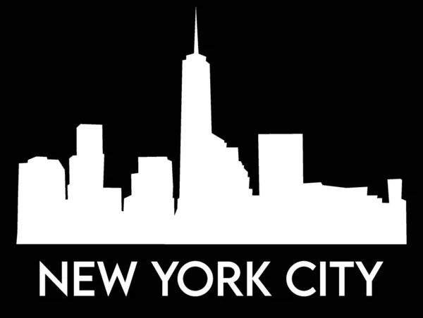 New York City Black Background — ストックベクタ