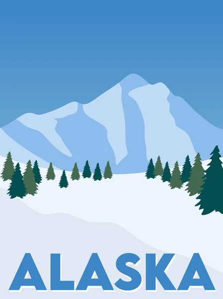 Alaska State Beautiful View — ストックベクタ