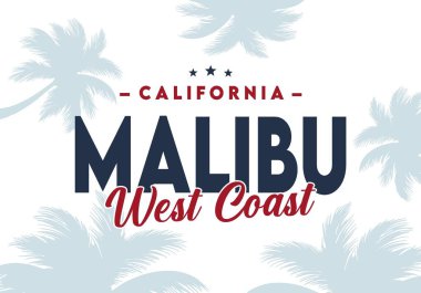 Malibu Batı Sahili Kaliforniya beyaz arka planlı