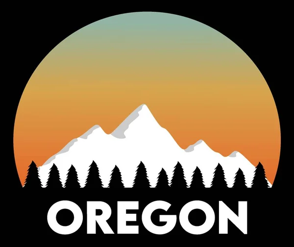 Oregon State Black Background — Stockový vektor