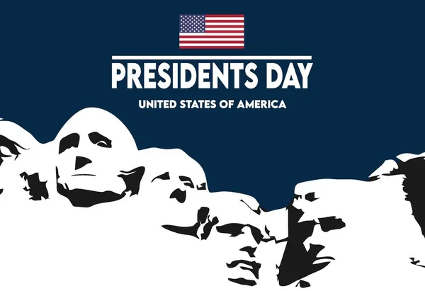 Journée Des Présidents Avec Fond Bleu — Image vectorielle