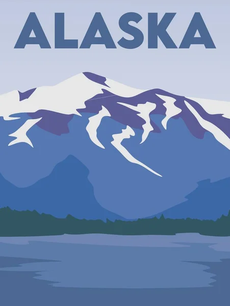 Alaska State Beautiful View — Stock vektor