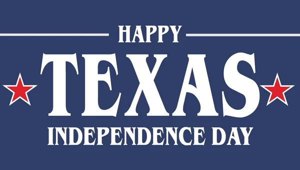 Dia Independência Texas Com Fundo Branco — Vetor de Stock