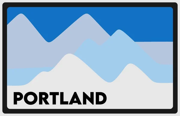 Portland Oregon Beautiful View — Vector de stock