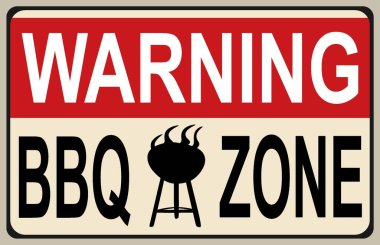 Kahverengi arkaplan ile bbq bölgesini uyar