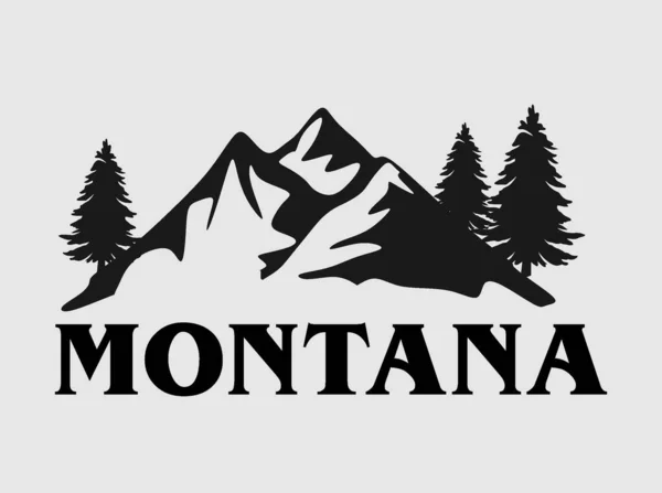 Montana State Beautiful View — стоковый вектор