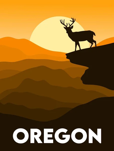 Oregon State Beautiful View — Vector de stock
