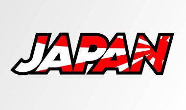 Beyaz arkaplanı olan Japon bayrağı