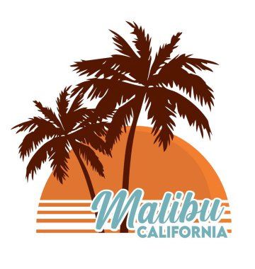 Malibu California beyaz arkaplanlı