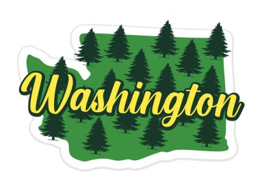 washington state with beautiful view clipart