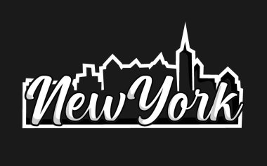 new york city with black background