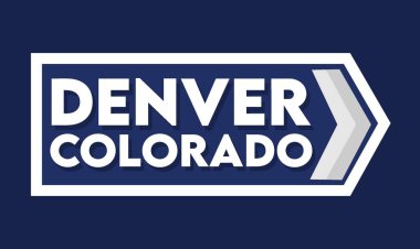 Denver Colorado 'nun mavi arka planı