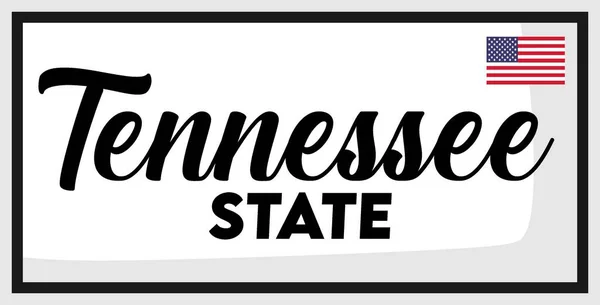 Tennessee Staat Met Witte Achtergrond — Stockvector