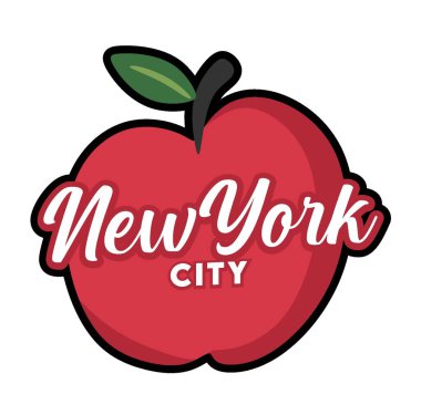 Beyaz arkaplanı olan New York şehri