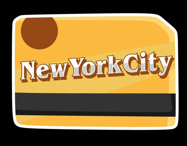 New York City Black Background — 图库矢量图片