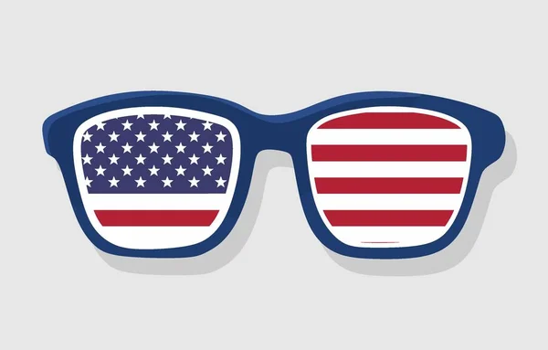 Glasses Pattern American Flag — Stock Vector