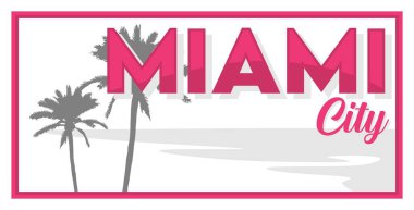 Miami şehri Florida, güzel manzaralı.