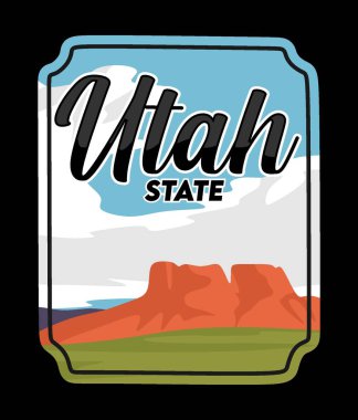 Siyah arkaplanlı utah durumu