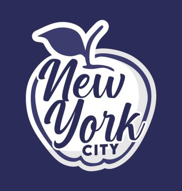 new york city with blue background